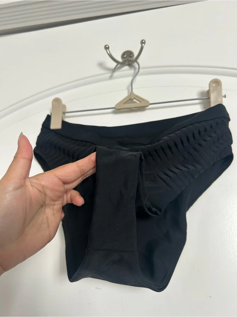 Lovers and Friends High-Cut Ribbed Black Bikini Bottom Size M vacation beach - Picture 10 of 10